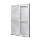 Porta de Aço Veneziana de Correr Lateral 215x142cm 3 Folha Vidro Liso Qualitysol Ramassol