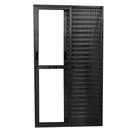 Porta de Alumínio Balcão 3 Folhas Preta Linha 25 Com Fechadura - DC Porta de Alumínio Balcão 3 Folhas Preta Linha 25 Com Fechadura - DC