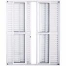 Porta de Alumínio Balcão 6 Folhas Branca Linha 25 Com Fechadura - DC