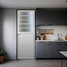 Porta de Alumínio Basculante 210x80cm com Vidro Liso Soft Plus MGM Abertura Direita