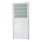 Porta de Alumínio Basculante 210x86cm com Vidro Boreal Super Brimak Abertura Direita