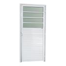 Porta de Alumínio Basculante 210x86cm com Vidro Boreal Super Brimak Abertura Esquerda