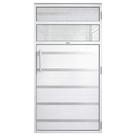 Porta de Alumínio Branco 0,99x1,99m com contra marco para Sauna à vapor