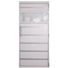 Porta de Alumínio Branco com Contramarco para Sauna a Vapor 0,99x1,99 m - Sodramar
