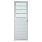 Porta de Alumínio Branco de Cozinha Basculante CMC Modular - Lado Esquerdo - 2.10 (A) X 0.80 (L)