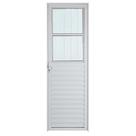 Porta de Alumínio Branco de Entrada Social CMC Modular - Lado Direito - 2.10 (A) x 0.90 (L)