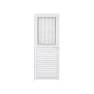 Porta de Alumínio C/grade e Veneziana Inferior -80x210- Direita - Branca