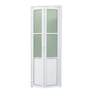 Porta de Alumínio Camarão 210x60cm com Vidro Boreal Linha 25 Brimak Abertura Direita