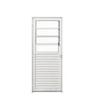 Porta de Alumínio com Basculante 210x80cm Hale Esquadrias Abertura Direita Branco Porta de Alumínio com Basculante 210x80cm Hale Esquadrias Abertura Direita Branco