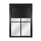 Porta de Aluminio com Persiana Integrada 220x120cm 2 Folhas Manuais