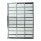 Porta de Alumínio de Correr 210x150cm 3 Folhas 1/3 com Travessa e Vidro Liso Super Anodizado Brimak