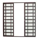 Porta de Alumínio de Correr 210x200cm 4 Folhas com Travessa e Vidro Liso Corten Super Brimak