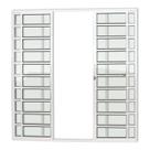 Porta de Alumínio de Correr 210x200cm 4 Folhas com Travessa e Vidro Liso Super Brimak Branco