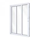 Porta de Alumínio de Correr 215x150cm 3 Folhas com Vidro Lucasa Alumínio Branco Porta de Alumínio de Correr 215x150cm 3 Folhas com Vidro Lucasa Alumínio Branco