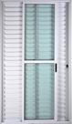 Porta de Alumínio de Correr Balcão 3 Folhas 2,10 x 1,50 Linha 25 Com Chave Cor Branco