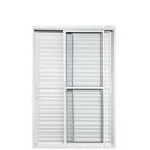 Porta De Alumínio de Correr Balcão 3 Folhas 2,10 X 1,60 Branca Linha 25 Com Fechadura