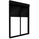 Porta de Alumínio de Correr Lateral 2 Folhas Persiana Integrada Automatizada 220 Volts 235x160