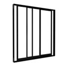 Porta de Alumínio de Correr Lateral 3 Folhas Móveis 215cm X 200cm Lucasa Ideale Porta de Alumínio de Correr Lateral 3 Folhas Móveis 215cm X 200cm Lucasa Ideale