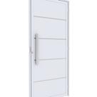 Porta de Alumínio de Giro Lambri 215x95cm com Friso e Puxador de 60 Cm Lucasa Ideale