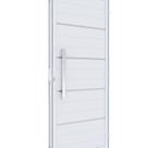 Porta de Alumínio de Giro Lambri com Friso Puxador 60cm 215x89cm Abertura Direita Riobras Alumínio