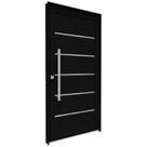 Porta de Alumínio de Giro Lambri com Friso Puxador de 80cm em Aço Inox 215x105cm Lucasa Eccellente Porta de Alumínio de Giro Lambri com Friso Puxador de 80cm em Aço Inox 215x105cm Lucasa Eccellente