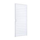 Porta de Alumínio de Giro Lambri com Maçaneta 215x65cm Abertura Direita Riobras Aluminio Branco Porta de Alumínio de Giro Lambri com Maçaneta 215x65cm Abertura Direita Riobras Aluminio Branco