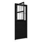 Porta de Alumínio de Giro Mista com Postigo e Grade 215x85cm Riobras Abertura Esquerda Porta de Alumínio de Giro Mista com Postigo e Grade 215x85cm Riobras Abertura Esquerda