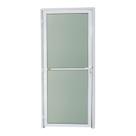 Porta de Alumínio e Vidro 210x80cm Brilhante Super Brimak Abertura Direita Branco Porta de Alumínio e Vidro 210x80cm Brilhante Super Brimak Abertura Direita Branco