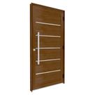 Porta de Alumínio Giro Lambri com Friso Puxador 80cm em Aço Inox 215x105cm Lucasa Eccellente Branco Amadeirado Porta de Alumínio Giro Lambri com Friso Puxador 80cm em Aço Inox 215x105cm Lucasa Eccellente Branco Amadeirado