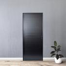 Porta de Aluminio Lambri 210x90cm Linha Premium Lux-esquadrias Abertura Direita