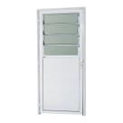 Porta de Alumínio Lambri Basculante 210x86cm com Vidro Mine Boreal Super Brimak Abertura Direita Porta de Alumínio Lambri Basculante 210x86cm com Vidro Mine Boreal Super Brimak Abertura Direita