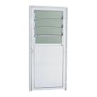 Porta de Alumínio Lambri Basculante 210x86cm com Vidro Mine Boreal Super Brimak Abertura Esquerda Porta de Alumínio Lambri Basculante 210x86cm com Vidro Mine Boreal Super Brimak Abertura Esquerda