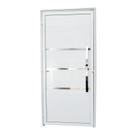 Porta de Alumínio Lambril 210x100cm com Puxador Evolution Super Brimak Abertura Direita
