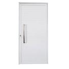 Porta de Alumínio Lambril Branco com Puxador Linha 25 - Bergamo Portas e Janelas Porta de Alumínio Lambril Branco com Puxador Linha 25 - Bergamo Portas e Janelas