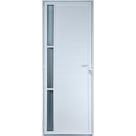 Porta De Alumínio Lambril Com Visor 2,10 X 0,90 Esquerda Linha All Soft Cor Branco