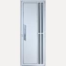 Porta De Alumínio Lambril Com Visor e Puxador 2 Torres 2,10 X 0,90 Esquerda Linha All Soft Cor Branco