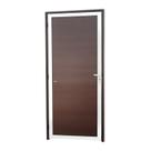 Porta de Alumínio Lambril Super 210cm x 80cm Brimak Abertura Direita Mix Corten Porta de Alumínio Lambril Super 210cm x 80cm Brimak Abertura Direita Mix Corten