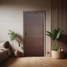 Porta de Alumínio Lambril Super 25 210cm x 80cm Brimak Abertura Direita Corten Porta de Alumínio Lambril Super 25 210cm x 80cm Brimak Abertura Direita Corten