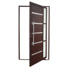 Porta de Alumínio Pivotante Lambril 210x120cm com Puxador Corten Super Miraggio Brimak Porta de Alumínio Pivotante Lambril 210x120cm com Puxador Corten Super Miraggio Brimak