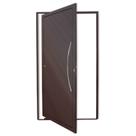 Porta de Alumínio Pivotante Lambril 210x120cm com Puxador Super Corten Savana Brimak Porta de Alumínio Pivotante Lambril 210x120cm com Puxador Super Corten Savana Brimak