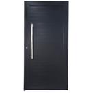 Porta de Alumínio Pivotante Preto Com Puxador Linha 30 - DC