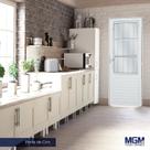 Porta de Alumínio Postico 210x80cm com 3 Vidros Lisos Linha Solida Mgm Abertura Direita