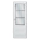 Porta de Alumínio Postico 210x80cm com 3 Vidros Mini Boreal Linha Solida MGM Abertura Esquerda