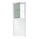 Porta de Alumínio Postigo 210x80cm com Grade e Vidro Boreal Linha 25 Brimak Abertura Direita Branco Porta de Alumínio Postigo 210x80cm com Grade e Vidro Boreal Linha 25 Brimak Abertura Direita Branco