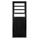 Porta de Alumínio Preto de Cozinha Basculante CMC Modular - Lado Direito - 2.10 (A) X 0.80 (L)