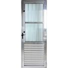 Porta De Alumínio Social Postigo 2,10 X 0,70 Esquerda Linha All Modular Cor Brilhante