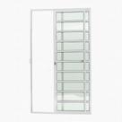 Porta De Correr 2 Folhas C Travessa Branco 210x120 Brimak