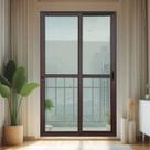 Porta de Correr 2 Folhas Moveis 210 X 200 Elite com Fechadura Tetra Vidro Liso
