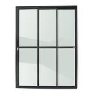 Porta de Correr 3 Folhas 1/3 Super Vidro Liso 210cm X 120cm Brimak Porta de Correr 3 Folhas 1/3 Super Vidro Liso 210cm X 120cm Brimak
