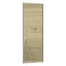 Porta de Correr 80cm com Vidro Reflecta e Puxador Champagne com Kit Ferragem Prime Plus Luciane